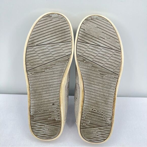 Toms Avalon Drizzle Grey Canvas Slip On Loafer Sneakers Women’s Size 7.5 - Picture 7 of 10